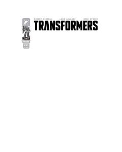 Transformers #31 Cover G Blank Sketch Variant