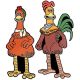 Aardman 50 Chicken Run Dotn Rocky And Ginger Enamel Pin Badge Set