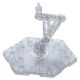 1/100 (1/144 HGUC) Action Base 5 Clear Display Stand - Gunpla