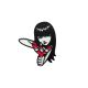 Emily The Strange Bullseye Enamel Pin Badge
