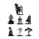 Batman Black & White Mini PVC Figure 7 Pack Set 4