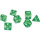 Dice Set - Poly - Translucent Green - Sirius Dice