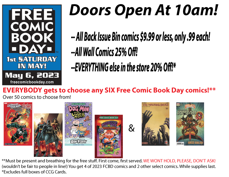 Free Comic Book Day 2023! Blog X Comix Zone