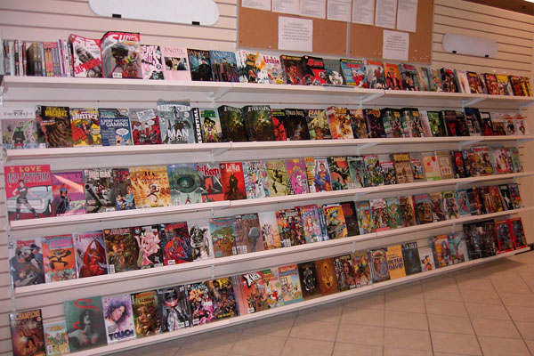 New release comic book wall. DC, Marvel, Image and more!